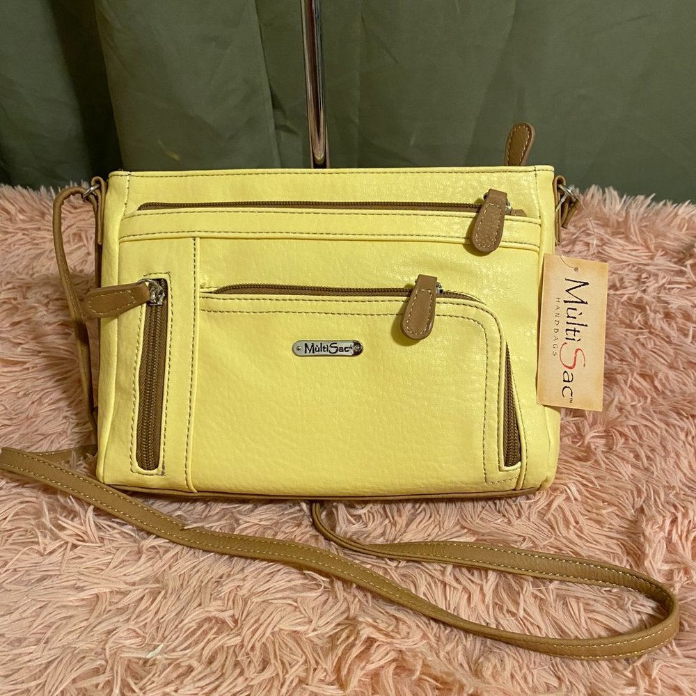MultiSac Banana & Hazelnut Summerville 4 Compartment Crossbody Bag